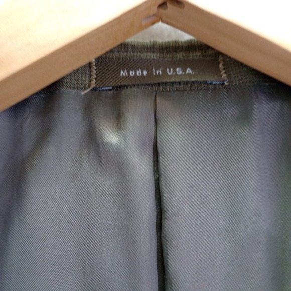 Calvin Klein Men's Sport Coat Blazer Olive Green Wool USA Made 42R Long - Picture 3 of 16